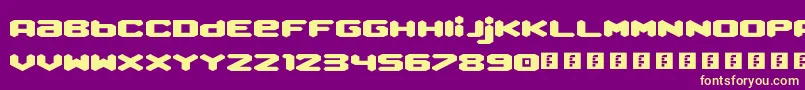 QueenOfMelbourne Font – Yellow Fonts on Purple Background