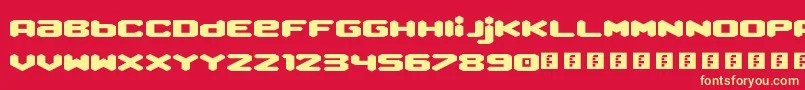 QueenOfMelbourne Font – Yellow Fonts on Red Background