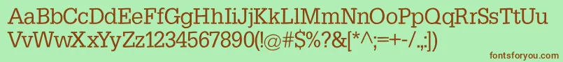 Slabsoft Font – Brown Fonts on Green Background