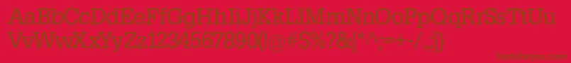 Slabsoft Font – Brown Fonts on Red Background