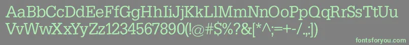 Slabsoft Font – Green Fonts on Gray Background