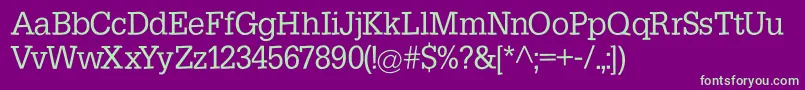 Slabsoft Font – Green Fonts on Purple Background