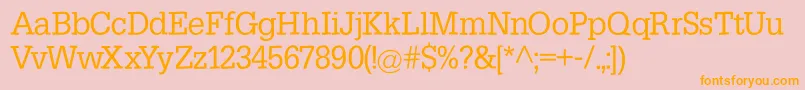 Slabsoft Font – Orange Fonts on Pink Background