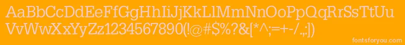 Slabsoft Font – Pink Fonts on Orange Background