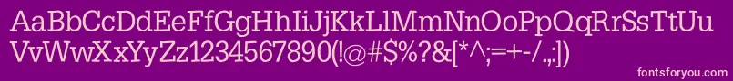 Slabsoft Font – Pink Fonts on Purple Background