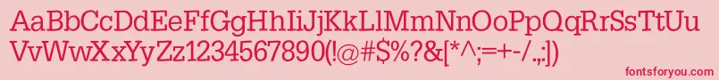 Slabsoft Font – Red Fonts on Pink Background
