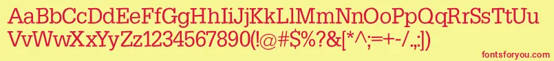 Slabsoft Font – Red Fonts on Yellow Background