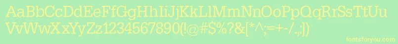 Slabsoft Font – Yellow Fonts on Green Background