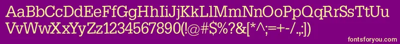 Slabsoft Font – Yellow Fonts on Purple Background