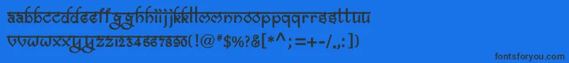BitlingravishBold-Schriftart – Schwarze Schriften auf blauem Hintergrund