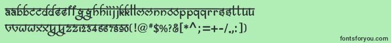BitlingravishBold Font – Black Fonts on Green Background