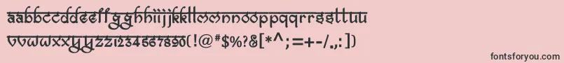 BitlingravishBold Font – Black Fonts on Pink Background