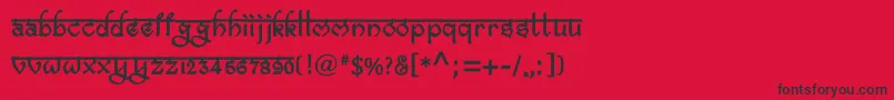 BitlingravishBold Font – Black Fonts on Red Background