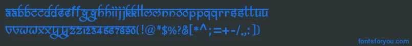 BitlingravishBold-fontti – siniset fontit mustalla taustalla