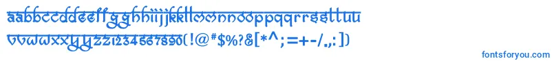 フォントBitlingravishBold – 白い背景に青い文字