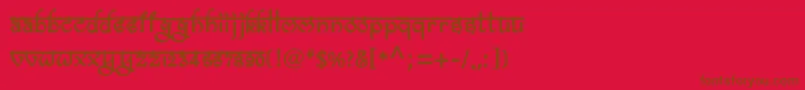 BitlingravishBold Font – Brown Fonts on Red Background