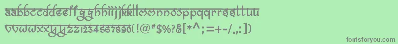 フォントBitlingravishBold – 緑の背景に灰色の文字