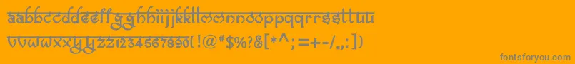 BitlingravishBold-Schriftart – Graue Schriften auf orangefarbenem Hintergrund