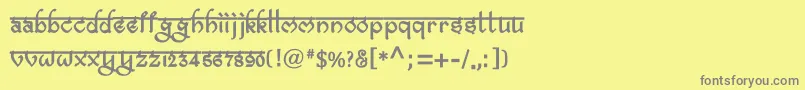 BitlingravishBold Font – Gray Fonts on Yellow Background