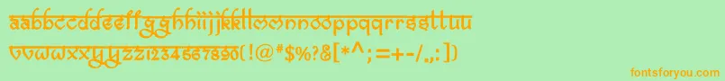 BitlingravishBold Font – Orange Fonts on Green Background