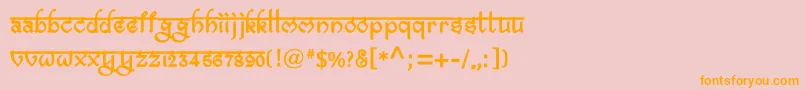 BitlingravishBold Font – Orange Fonts on Pink Background