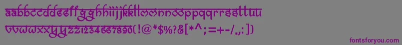 BitlingravishBold Font – Purple Fonts on Gray Background