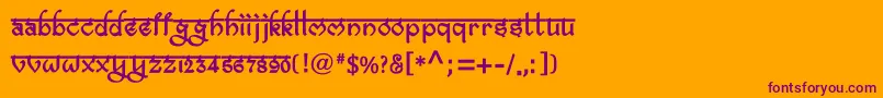 BitlingravishBold Font – Purple Fonts on Orange Background