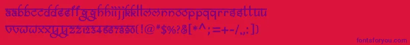 BitlingravishBold Font – Purple Fonts on Red Background