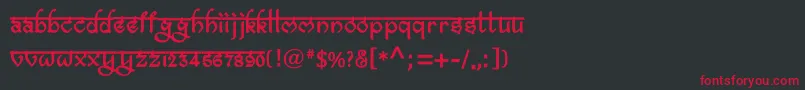 BitlingravishBold Font – Red Fonts on Black Background