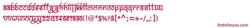 BitlingravishBold Font – Red Fonts on White Background