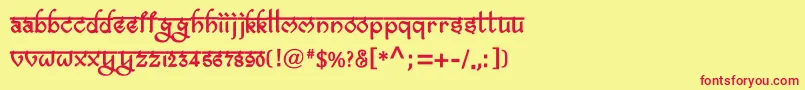 BitlingravishBold Font – Red Fonts on Yellow Background
