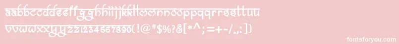Шрифт BitlingravishBold – белые шрифты на розовом фоне