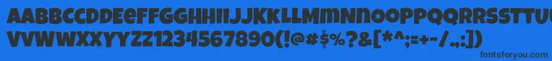 Luckiestguy Font – Black Fonts on Blue Background