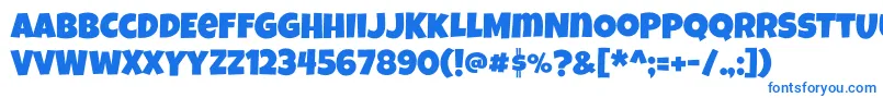 Luckiestguy Font – Blue Fonts on White Background