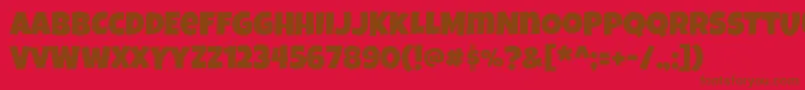 Luckiestguy Font – Brown Fonts on Red Background