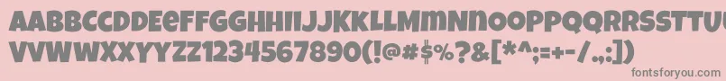 Luckiestguy Font – Gray Fonts on Pink Background