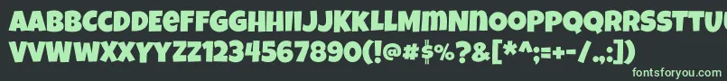 Luckiestguy Font – Green Fonts on Black Background