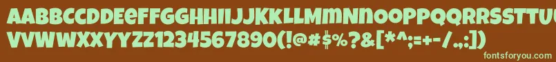 Luckiestguy Font – Green Fonts on Brown Background