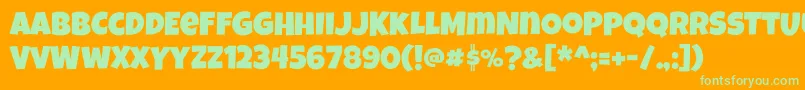 Luckiestguy Font – Green Fonts on Orange Background