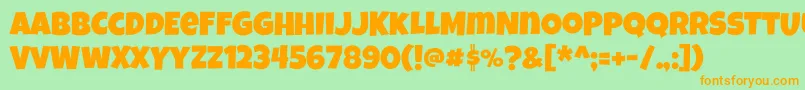 More about Luckiestguy Font Luckiestguy Font – Orange Fonts on Green Background