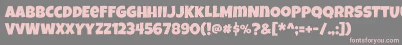 Luckiestguy Font – Pink Fonts on Gray Background