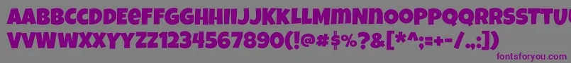 Luckiestguy Font – Purple Fonts on Gray Background