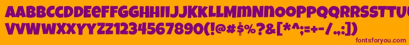 Luckiestguy Font – Purple Fonts on Orange Background