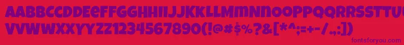 Шрифт Luckiestguy – фиолетовые шрифты на красном фоне
