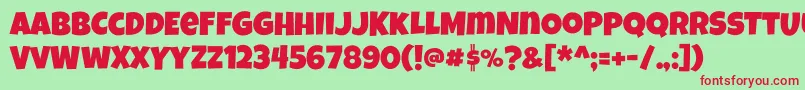 Luckiestguy Font – Red Fonts on Green Background