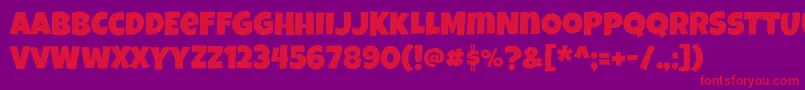 Luckiestguy Font – Red Fonts on Purple Background