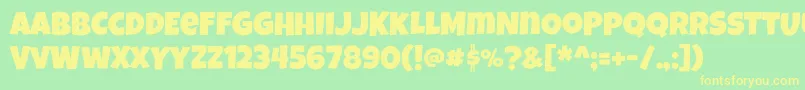 Luckiestguy Font – Yellow Fonts on Green Background
