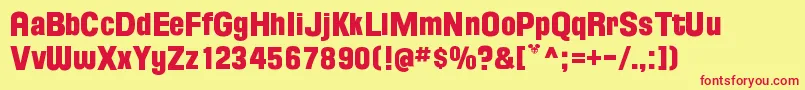 Floridaproject Font – Red Fonts on Yellow Background