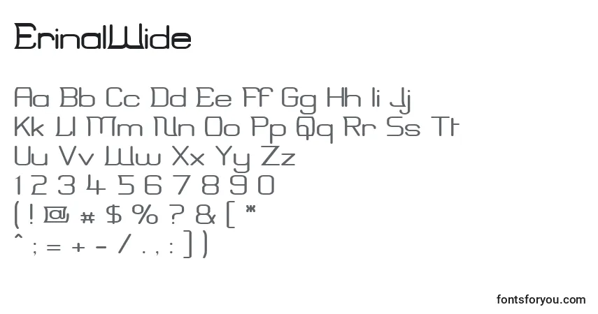 Шрифт ErinalWide – алфавит, цифры, специальные символы