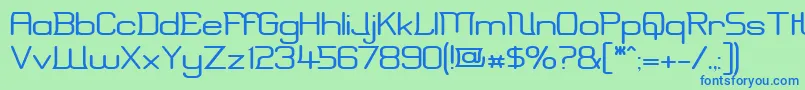ErinalWide Font – Blue Fonts on Green Background